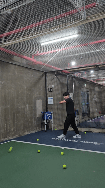 2025_11_28 am 01:00 포핸드, 백핸드 연습 (머신볼) 이미지 1